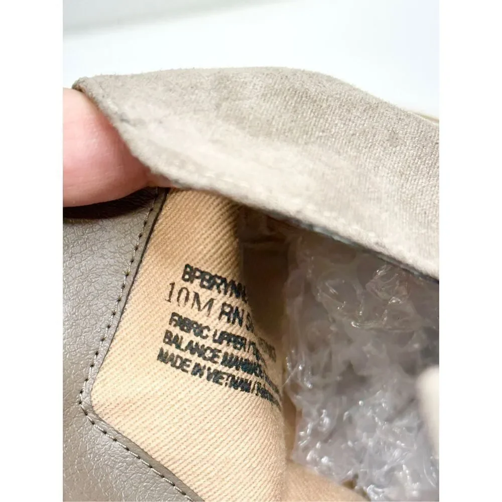 BP Boots Womens 10 Brynne‎ Gray Block Heel Cut Out Zip Western Booties